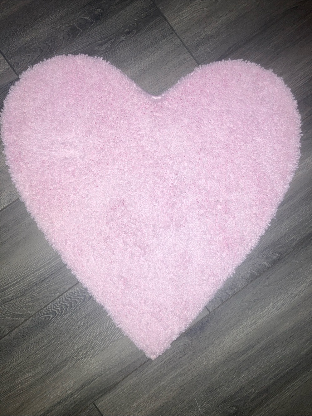 Pink Heart Shape Bath Rug